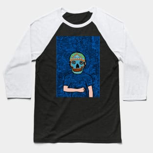 Unveil NFT Character - MaleMask Doodle Named Adam with Mexican Eyes on TeePublic Baseball T-Shirt